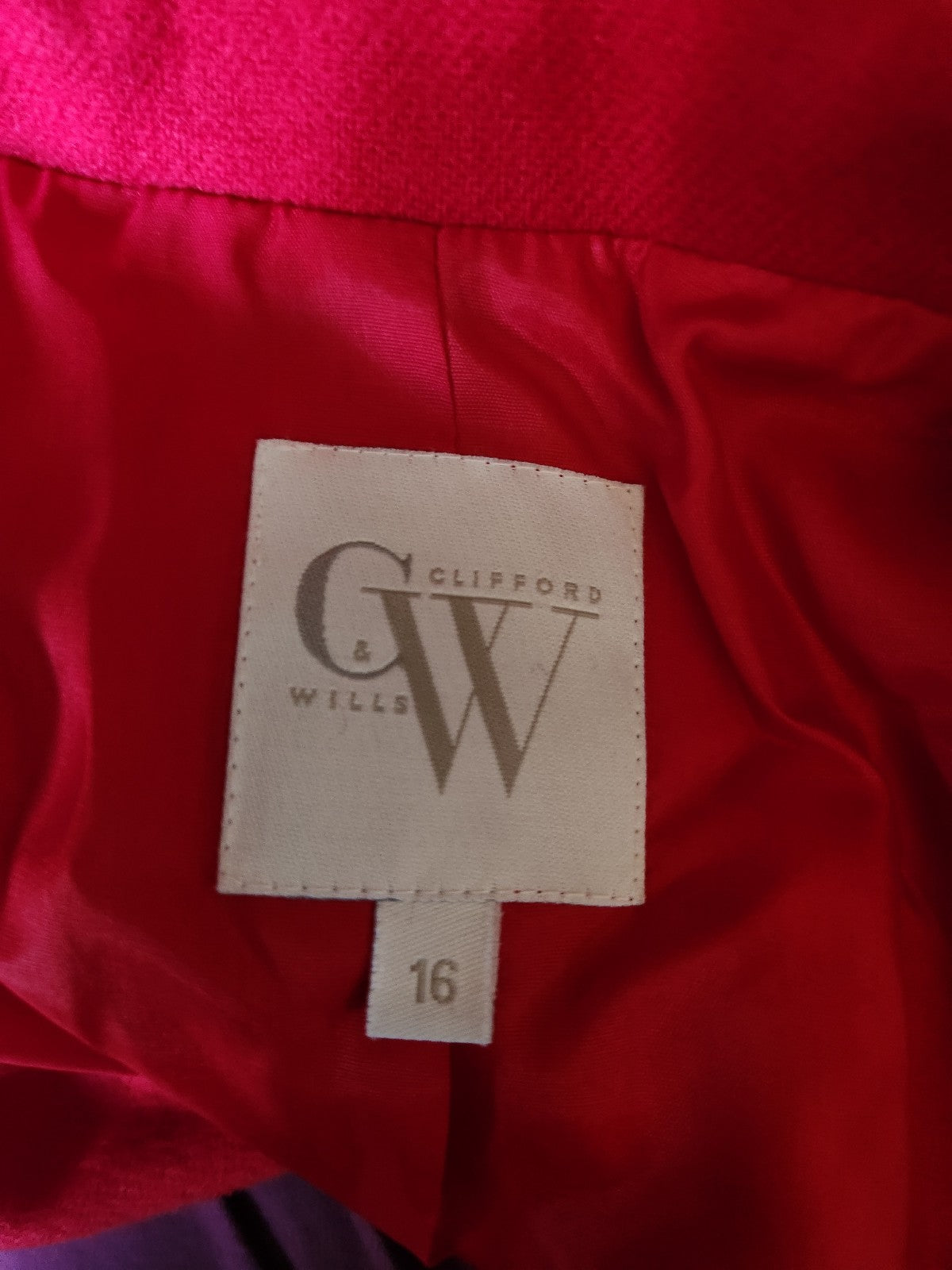 90s Red Double Breasted Wool Blazer