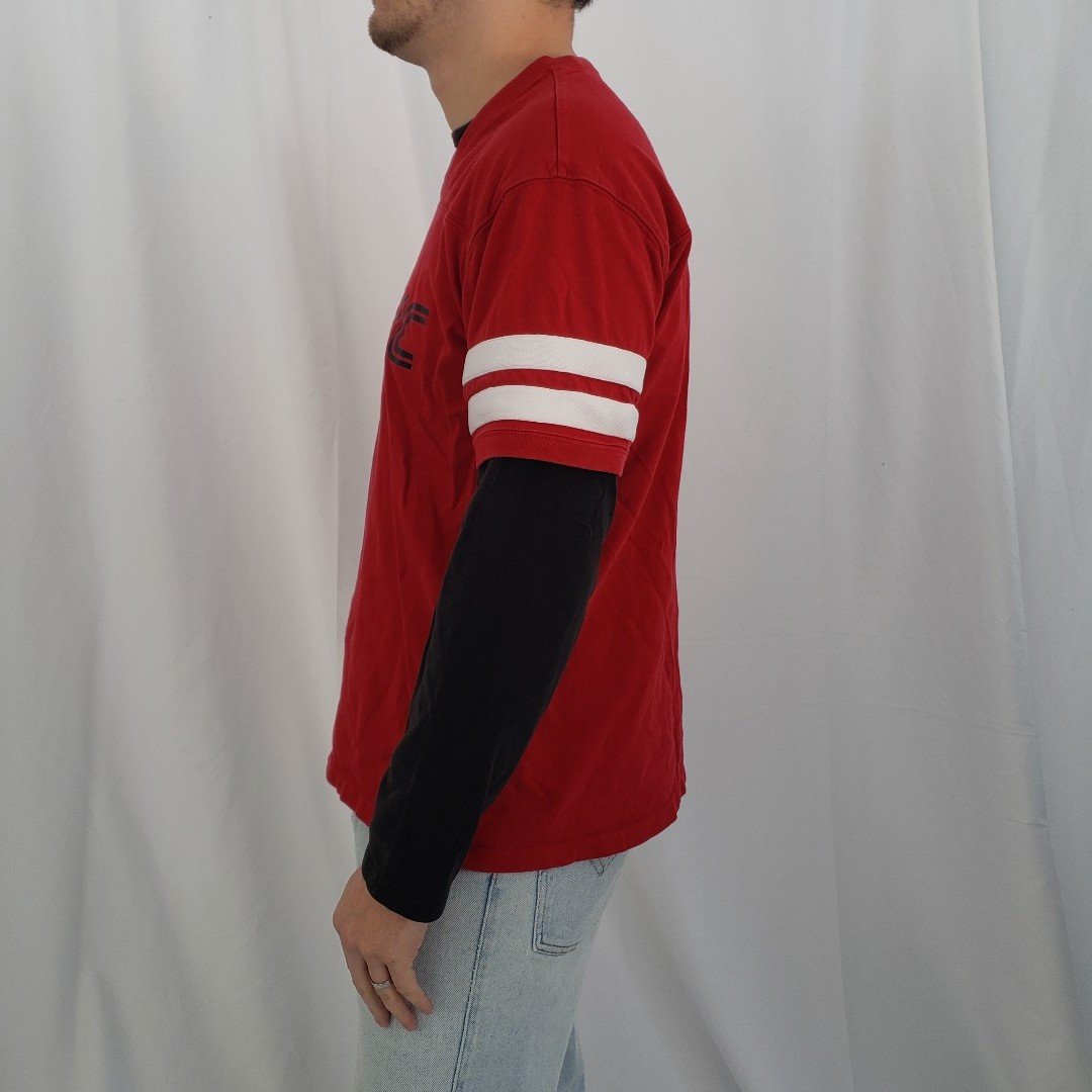Y2K Polo Ralph Lauren Red and Black Layered Long Sleeve Tee