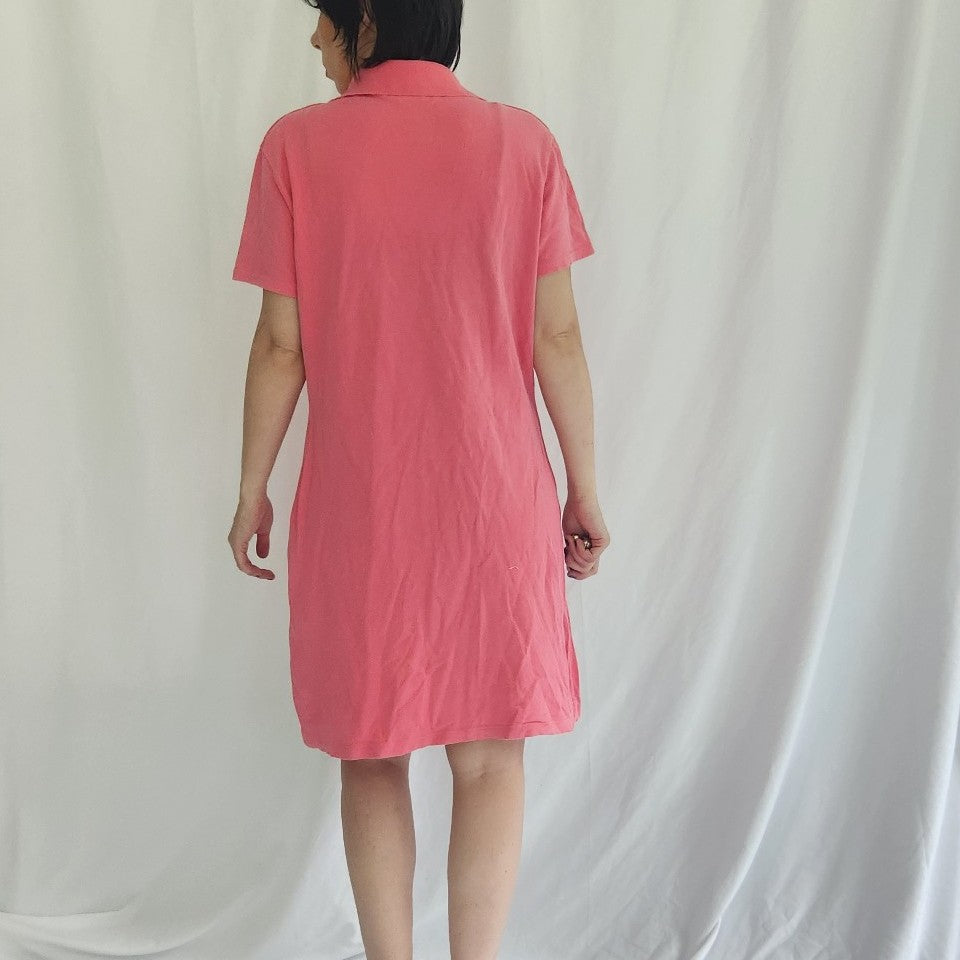 90s/00s Pink Polo Shirt Dress