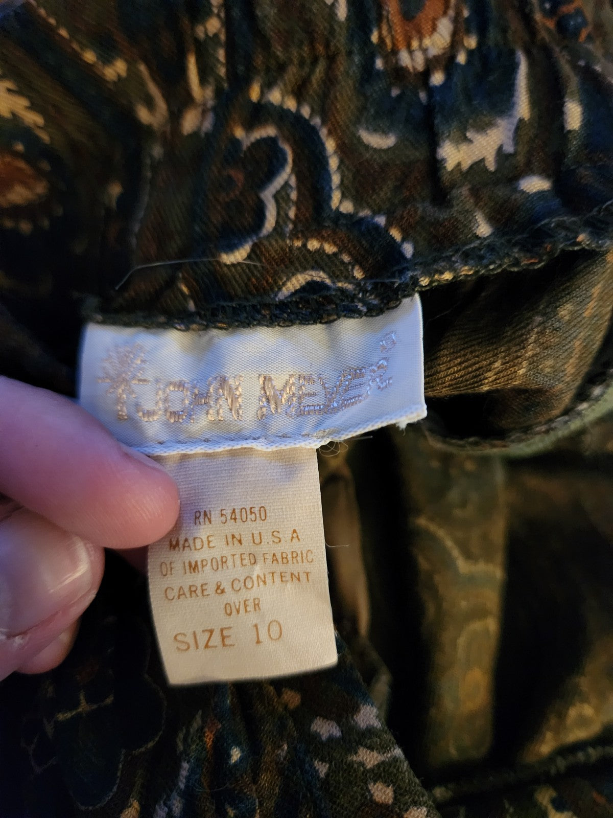 70s/80s Brown and Blue Skirt Set