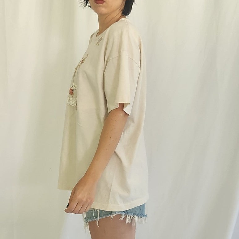90s Pale Pink Birdhouse Tee
