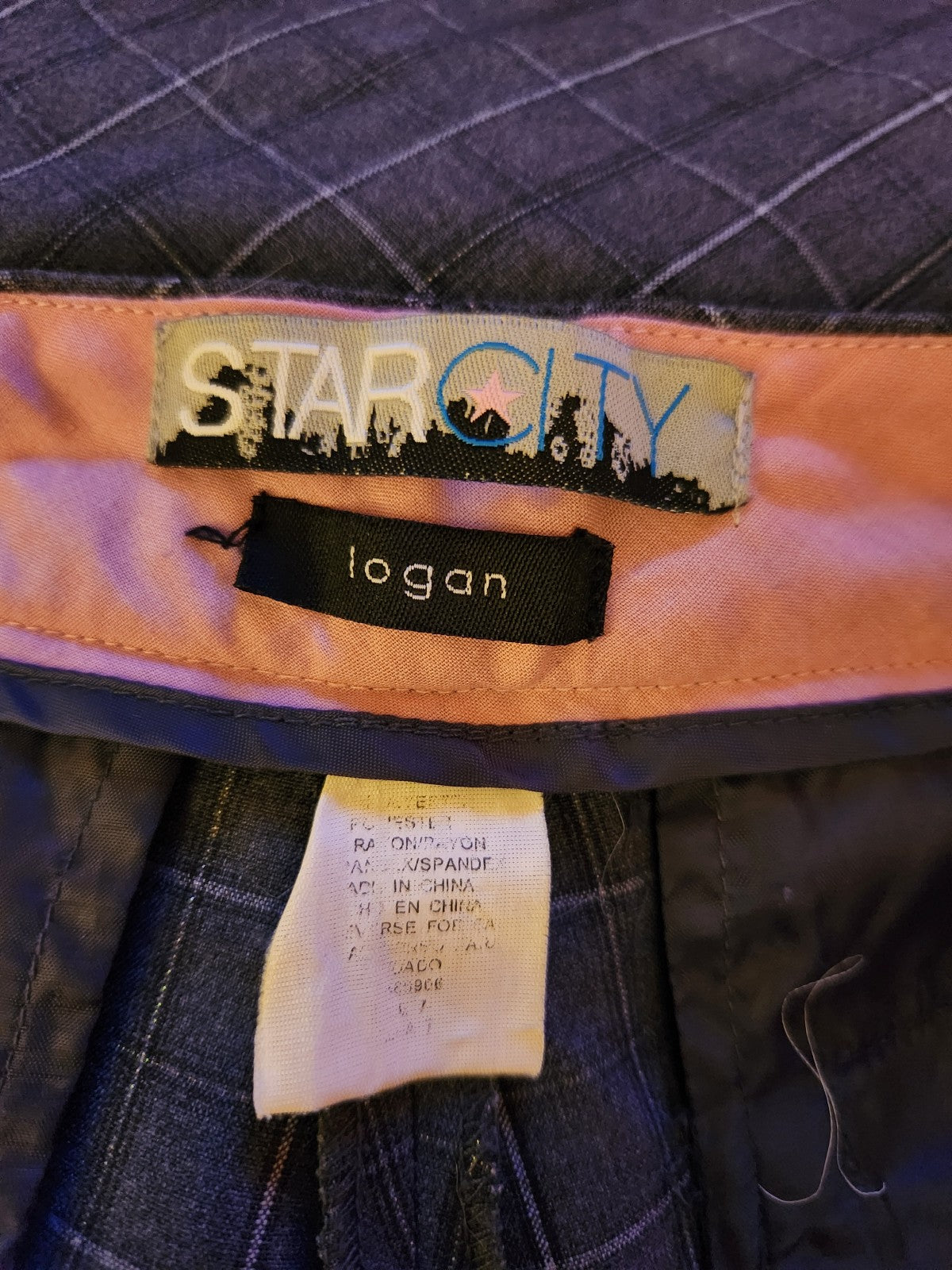 Y2K Gray Plaid Low Rise Trousers