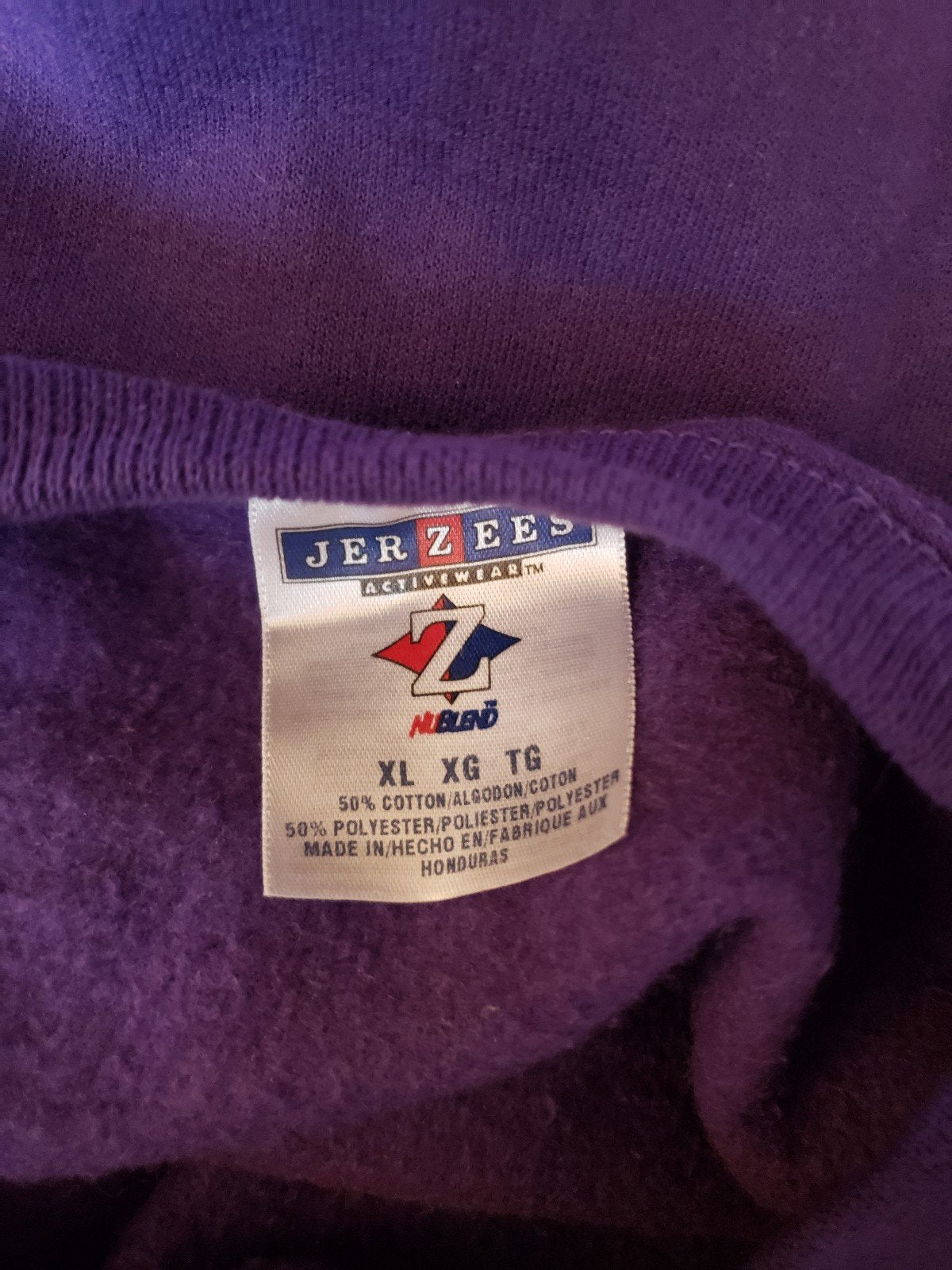 90s Snowy Wisconsin Purple Crew Neck Sweatshirt