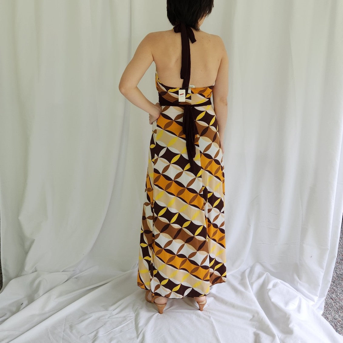 00s Deadstock Wet Seal Halter Maxi Dress