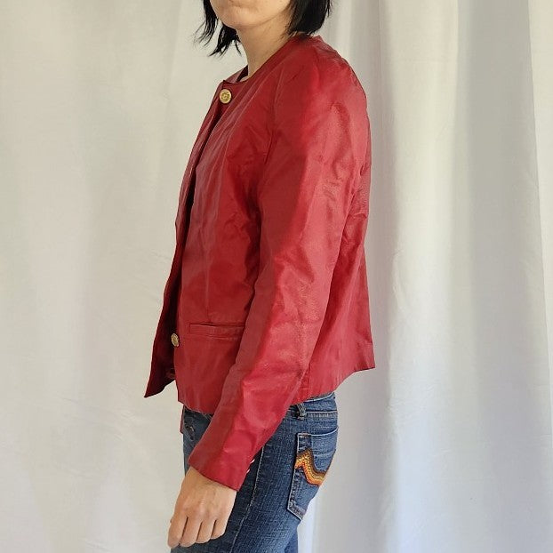 80s Red Leather Jacket
