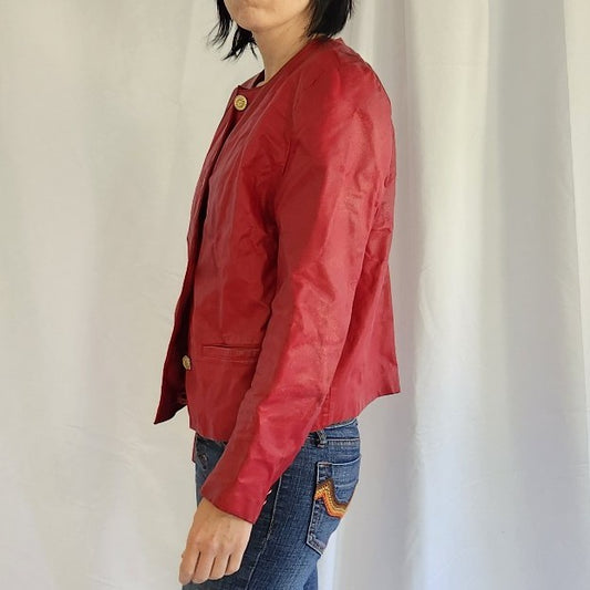 80s Red Leather Jacket