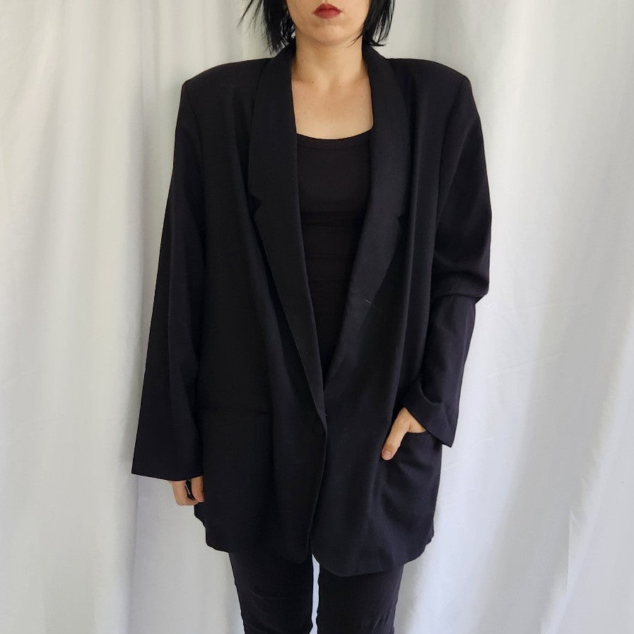 80s/90s Black Oversize Blazer
