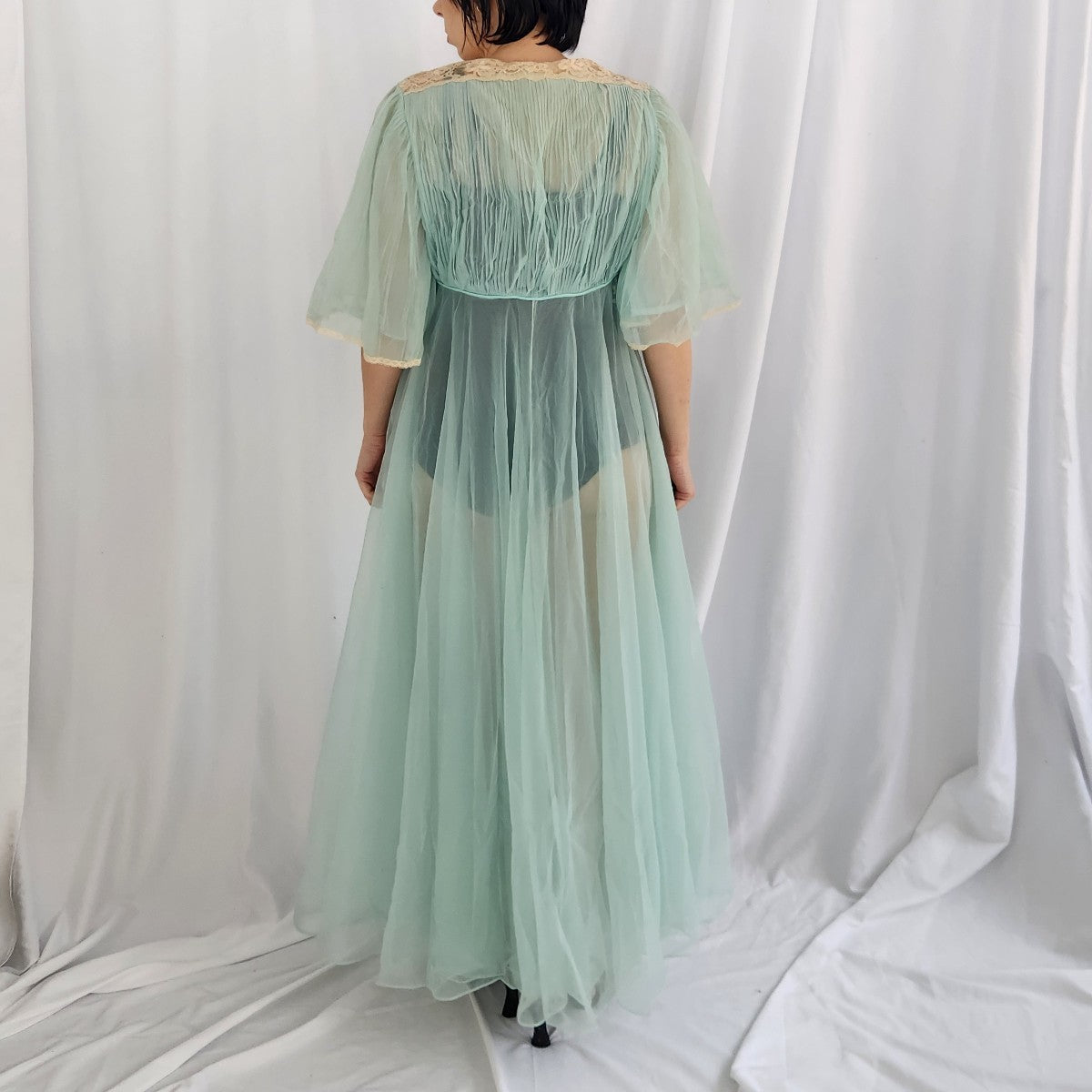 60s Blue Sheer Floaty Robe