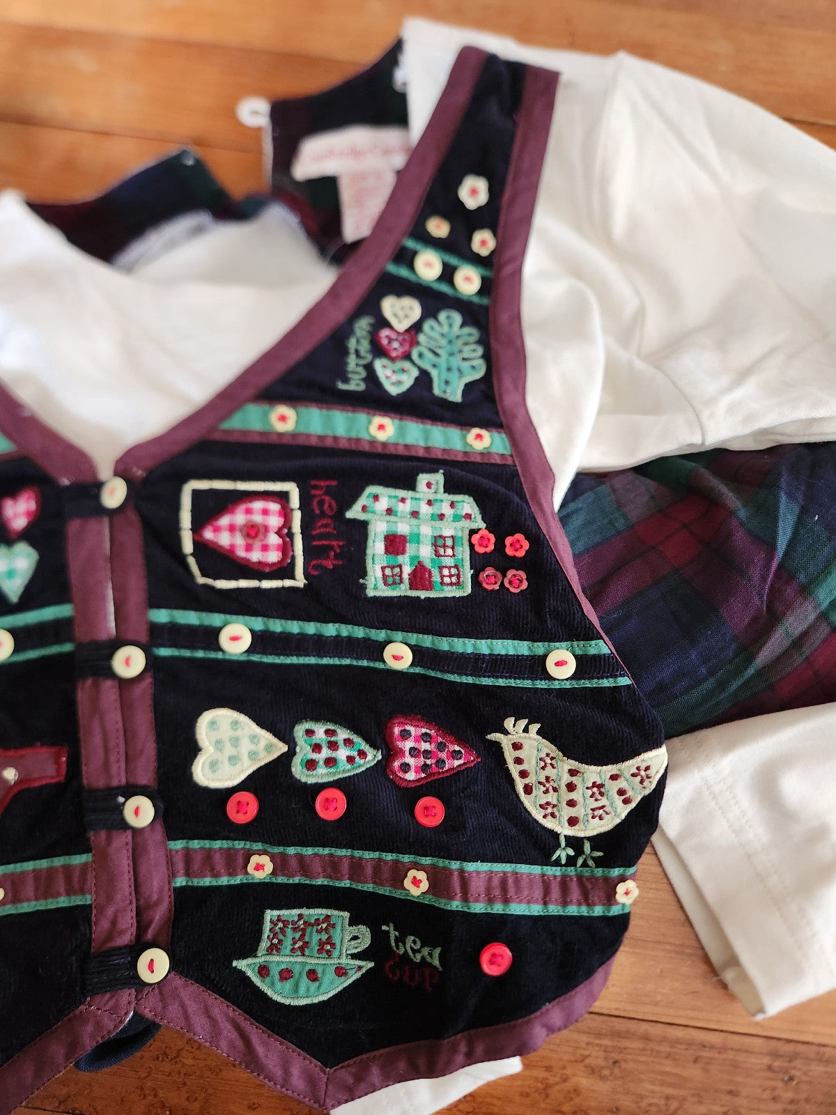 90s Deadstock Plaid Teacher Dress