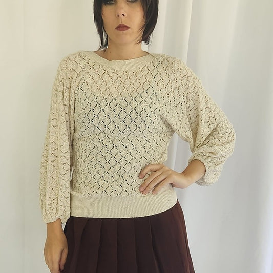 70s Cream Sweater
