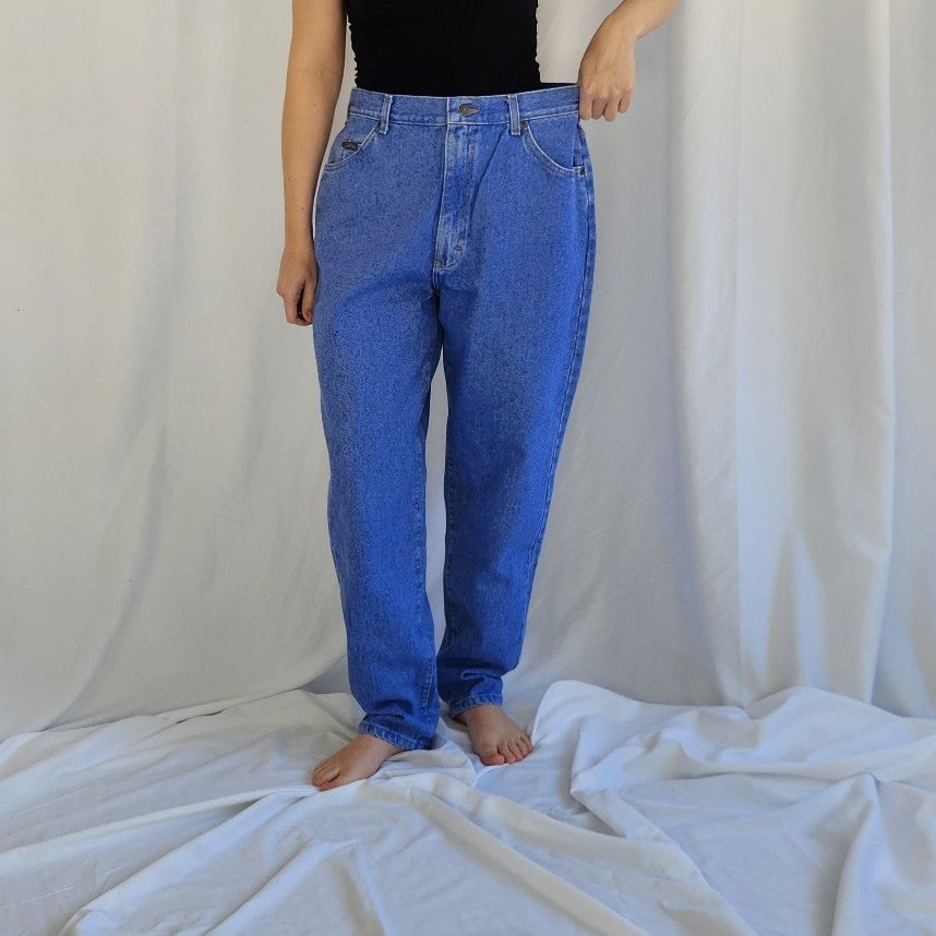 90s Deadstock Riders Bright Blue Jeans