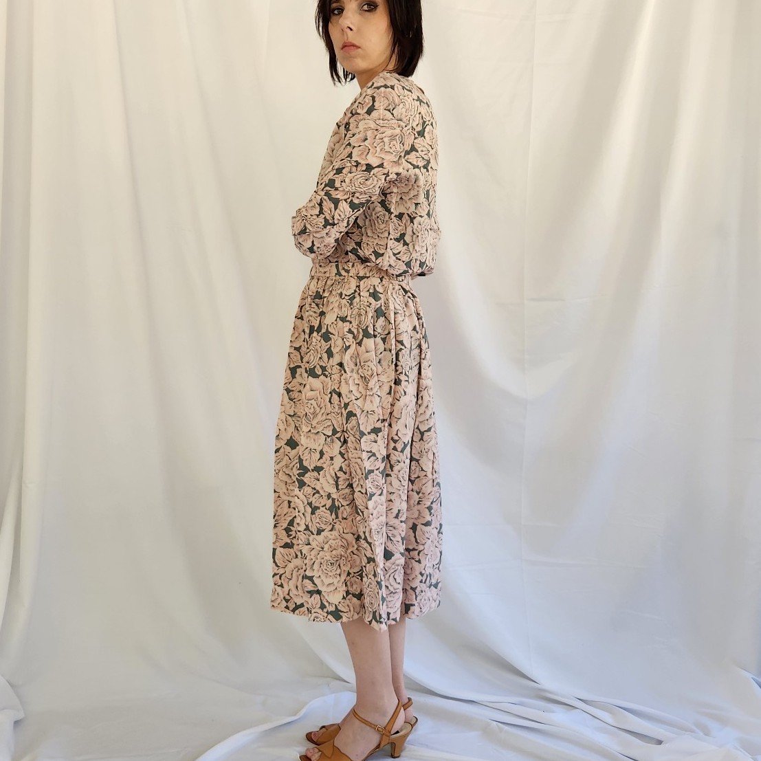 80s/90s Rose Print Skirt Set