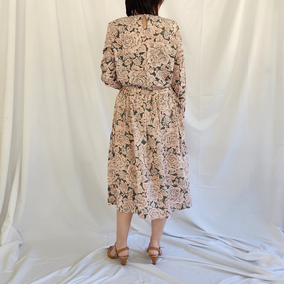 80s/90s Rose Print Skirt Set