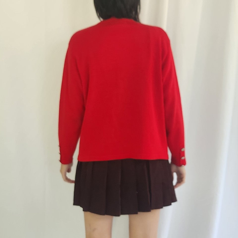60s Red Cardigan