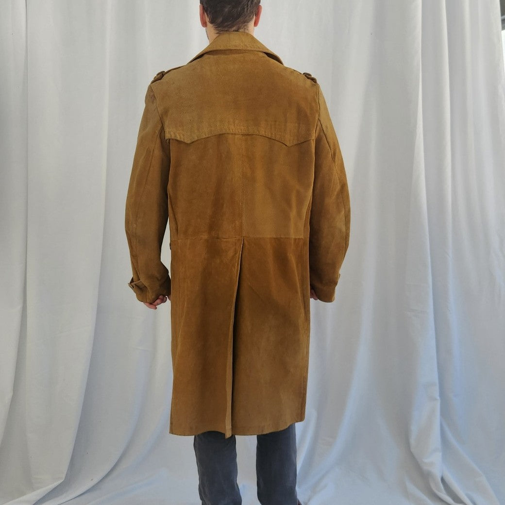 70s/80s Leather Trench Coat