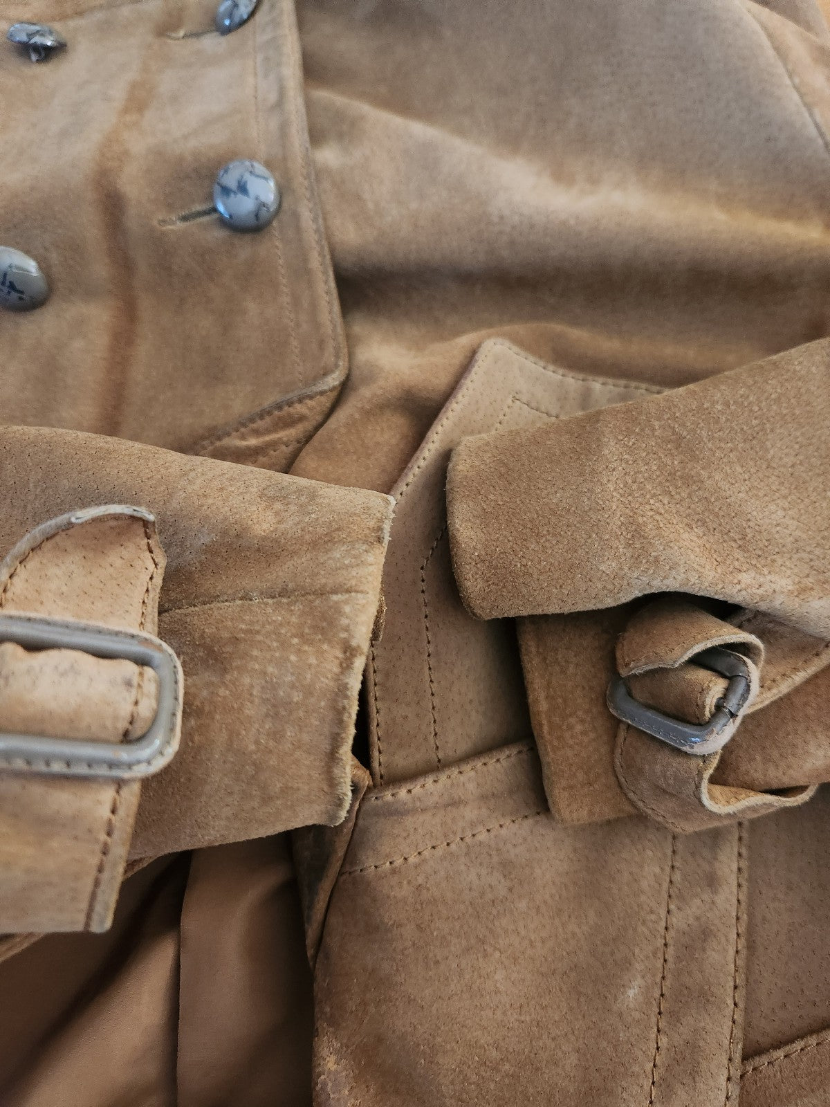70s/80s Leather Trench Coat