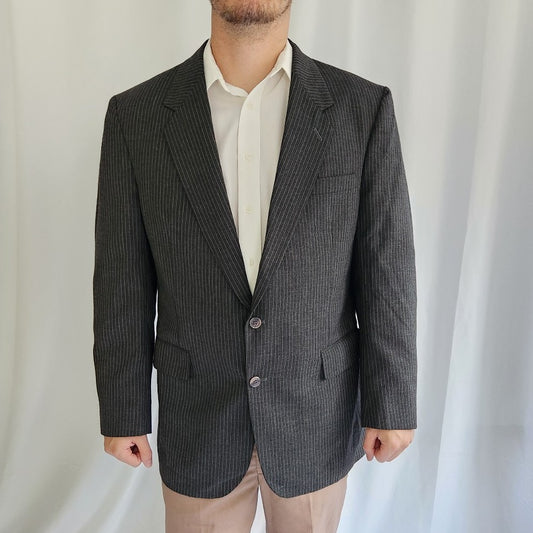 80s Gray Pinstripe Blazer