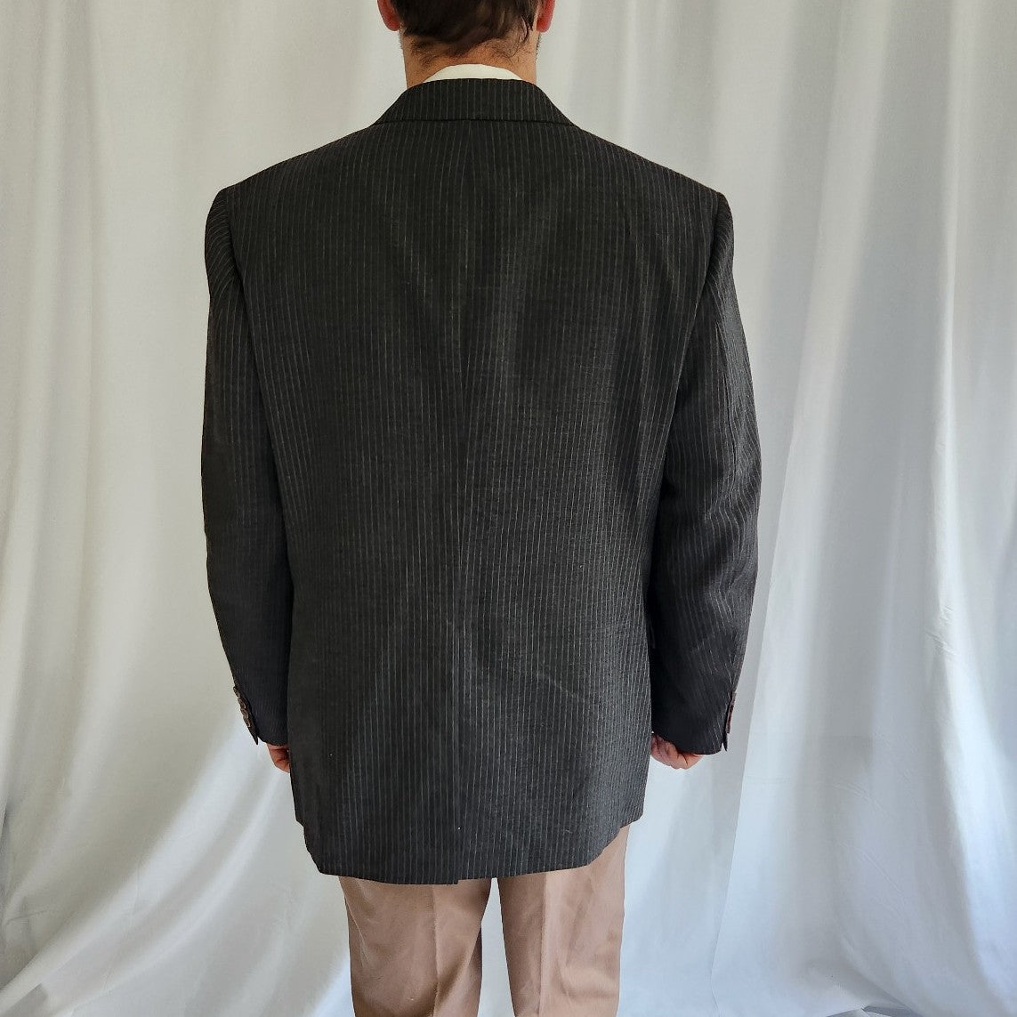 80s Gray Pinstripe Blazer