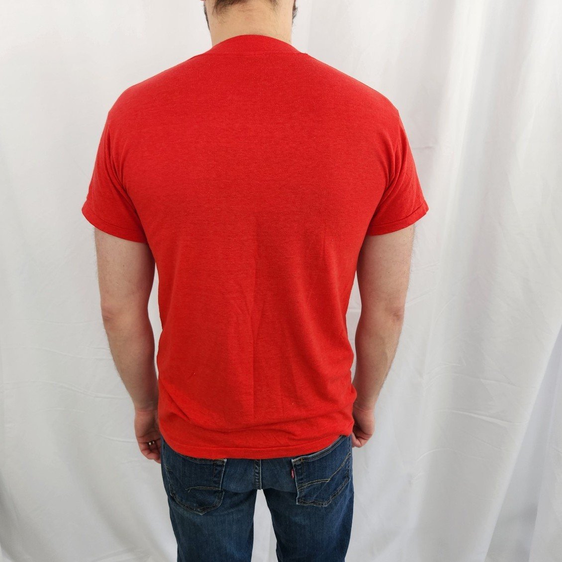 80s Red Screen Printed Drinking Tee