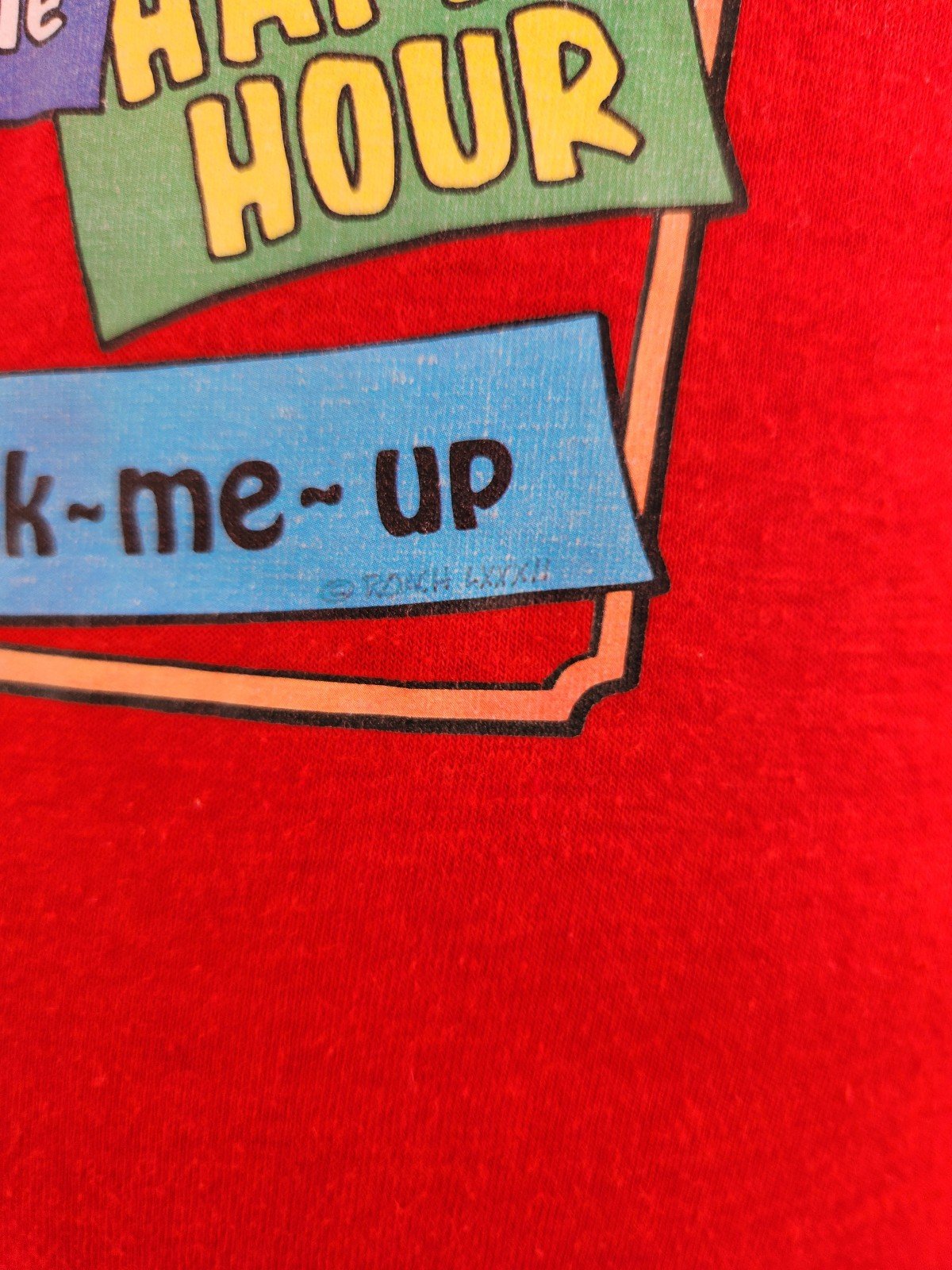 80s Red Screen Printed Drinking Tee