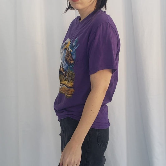 90s Purple Eagle Graphic Tee