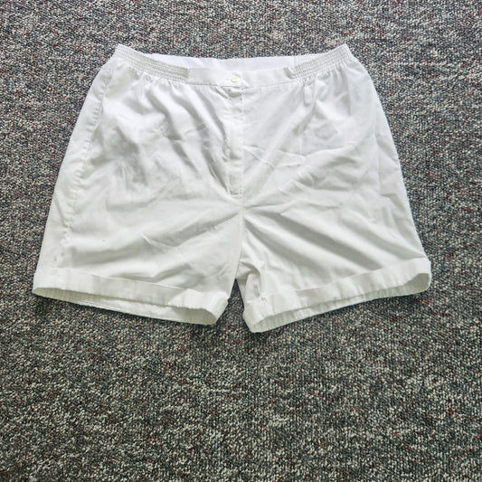 90s White Cuffed Shorts
