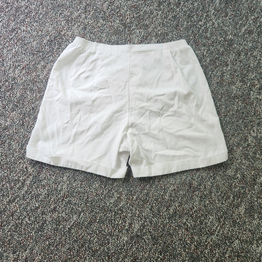 90s White Cuffed Shorts