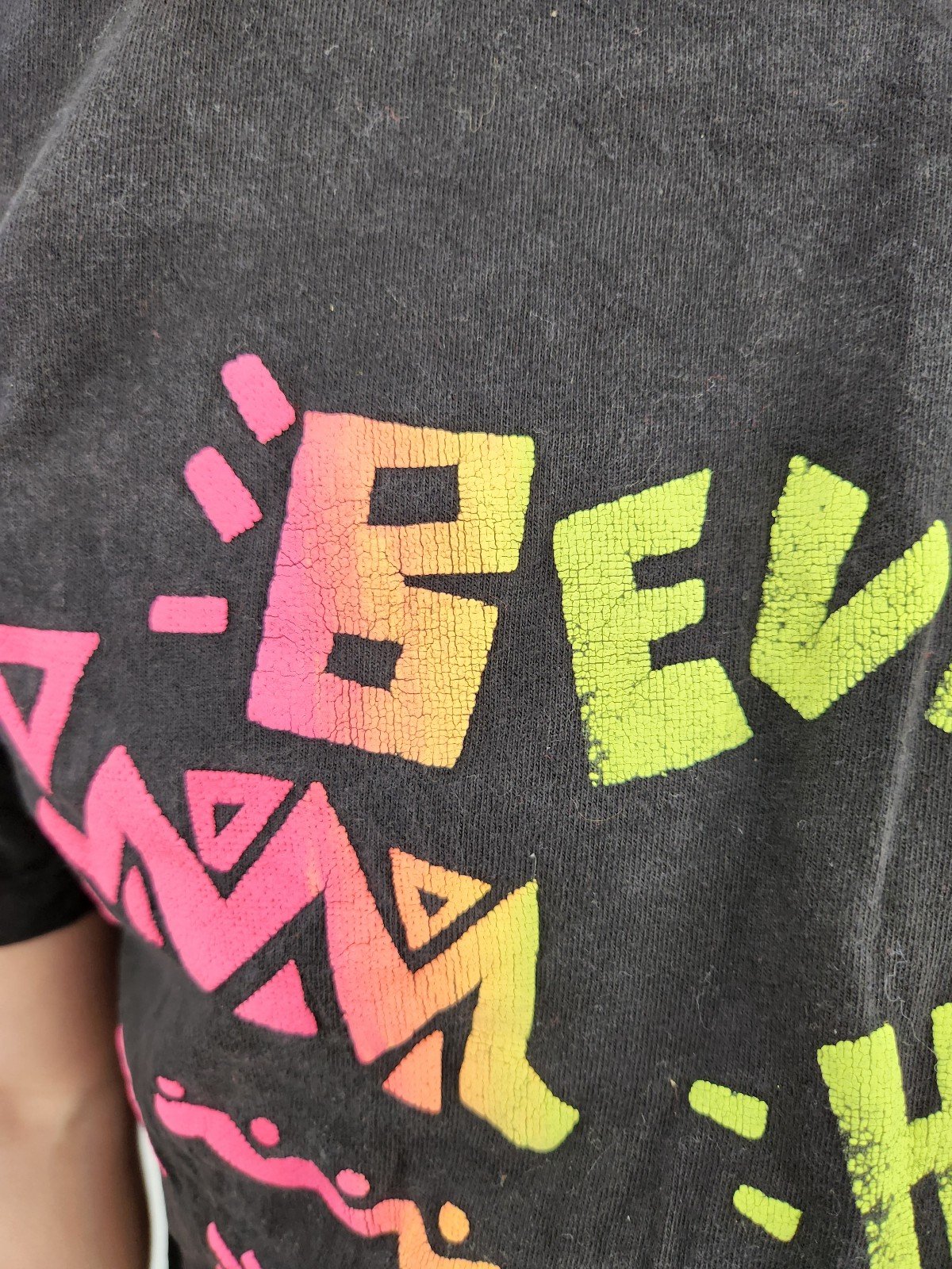 80s/90s Beverly Hills Blues Black and Neon Tee