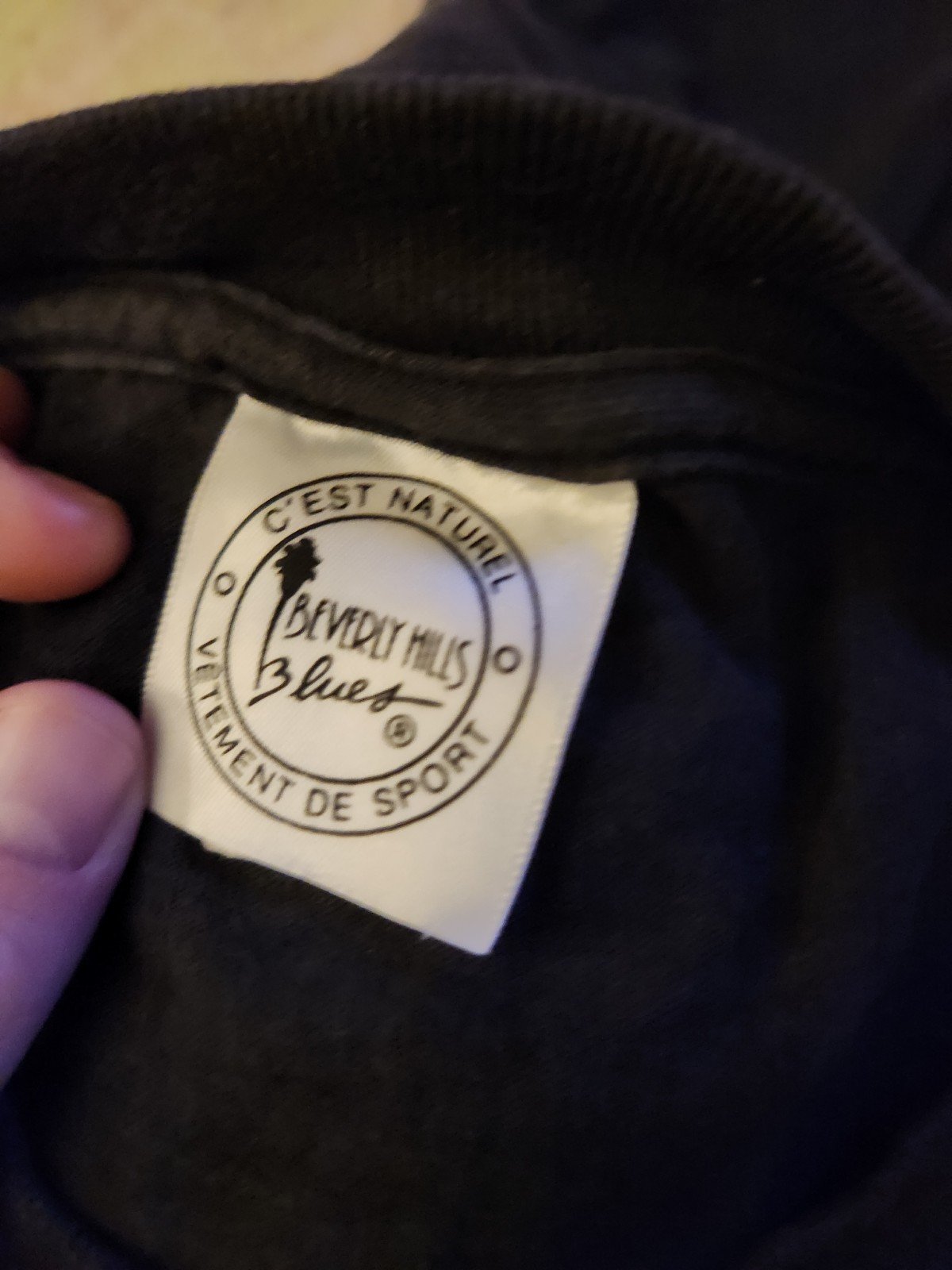 80s/90s Beverly Hills Blues Black and Neon Tee