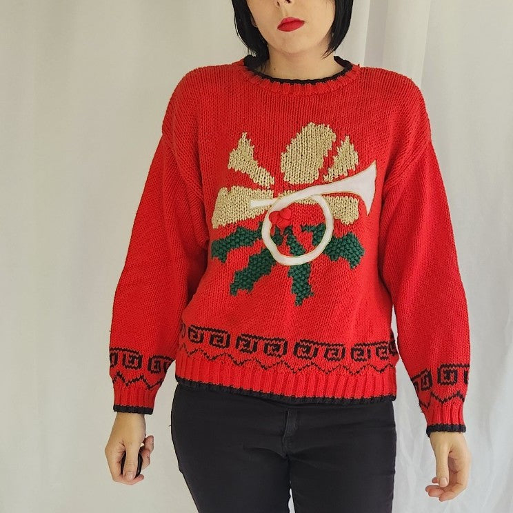 80s/90s Red Christmas Sweater