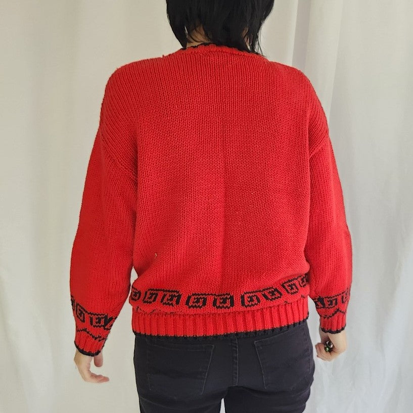 80s/90s Red Christmas Sweater