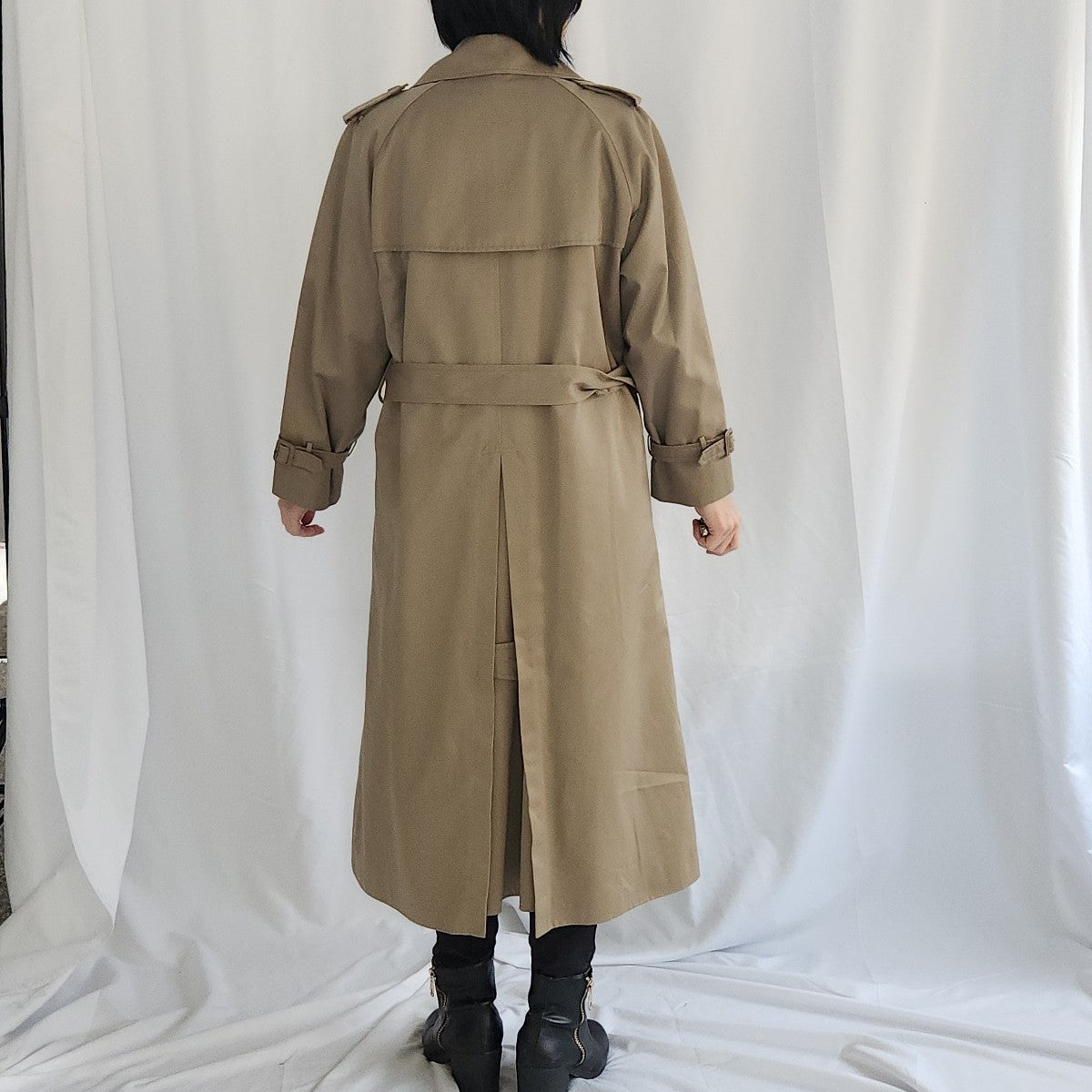 90s Classic Trench Coat with Wool Liner