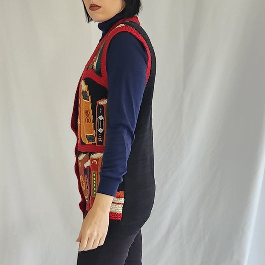 90s Book Theme Sweater Vest