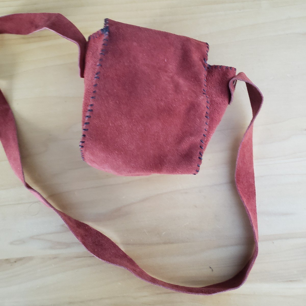 Vintage Hand Made Suede Mini Bag