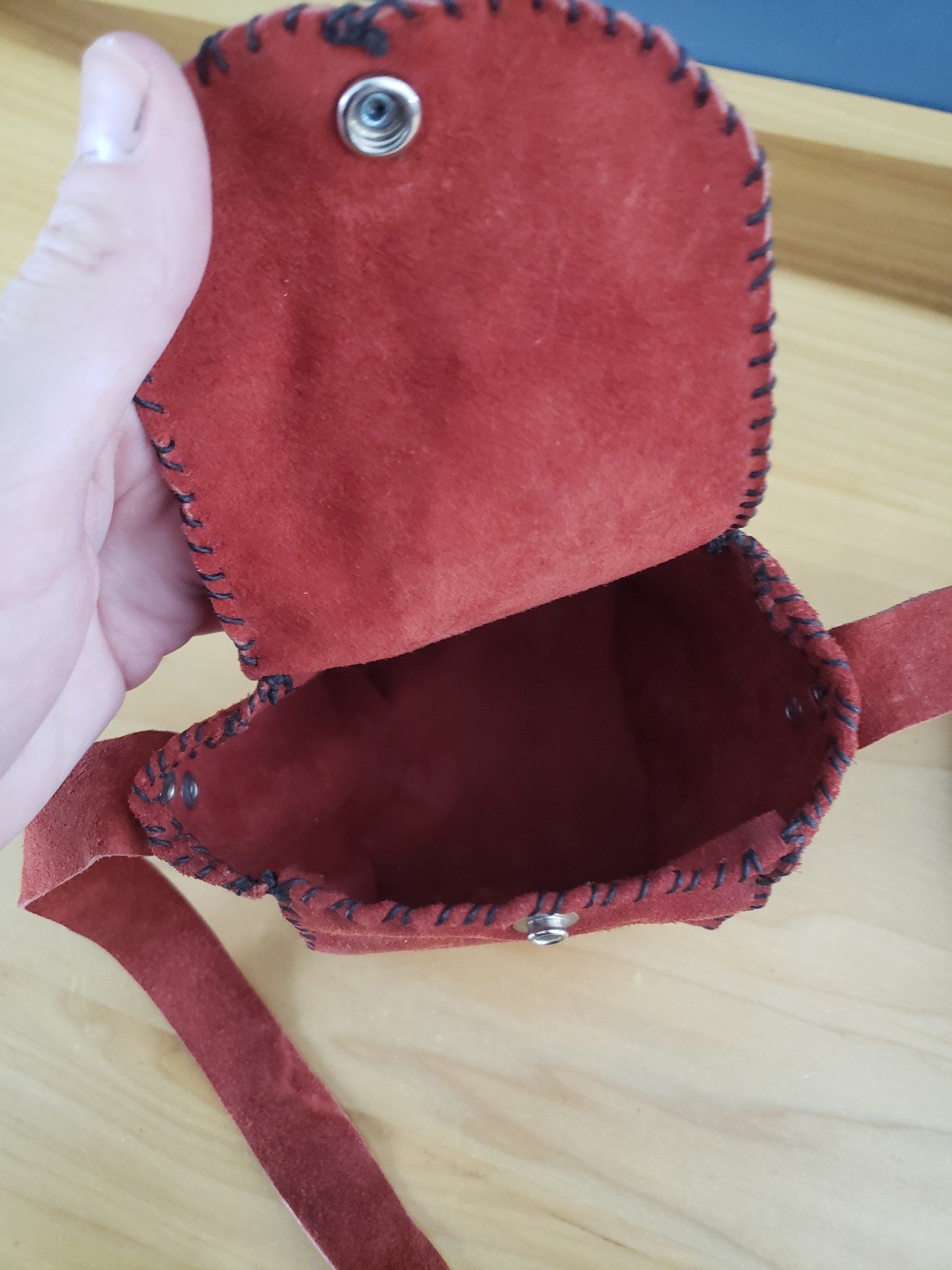 Vintage Hand Made Suede Mini Bag