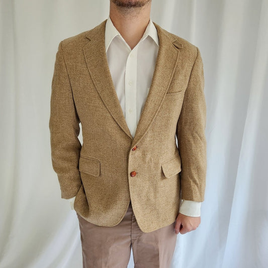 80s Tan Wool Blazer