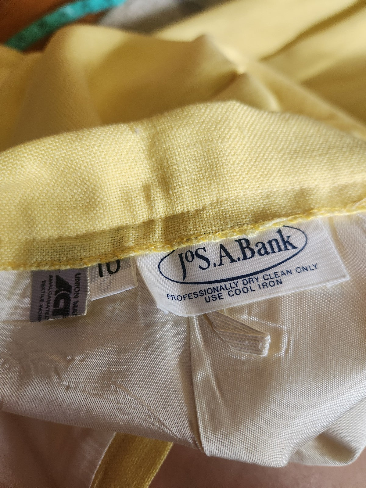 90s Yellow Skirt Suit
