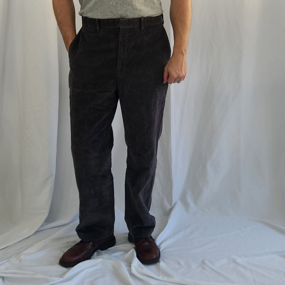 90s Dark Gray Corduroy Pants