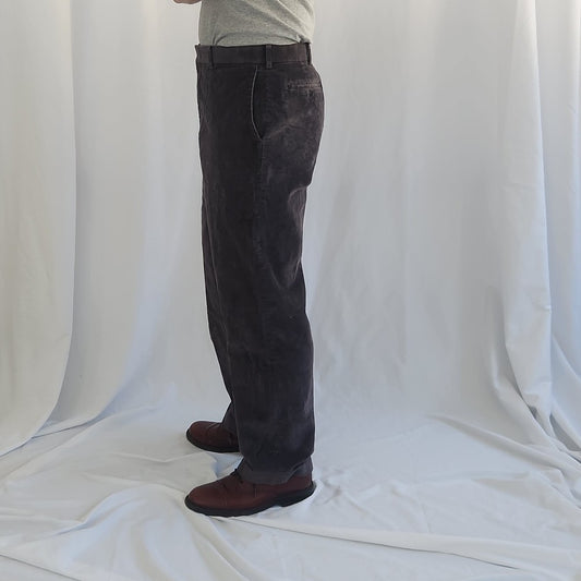 90s Dark Gray Corduroy Pants