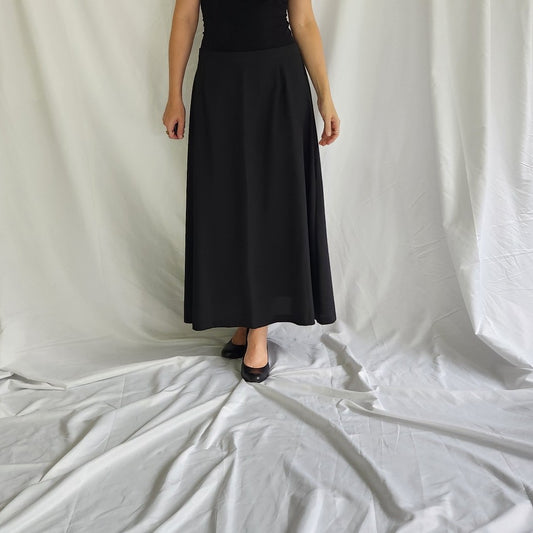 00s Black Maxi Skirt