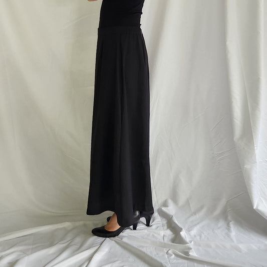 00s Black Maxi Skirt
