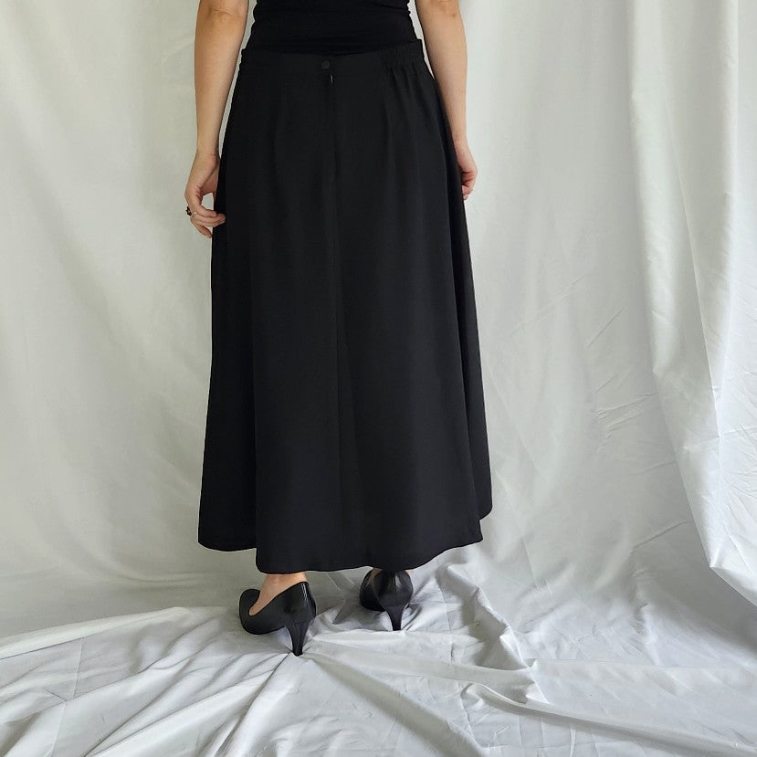 00s Black Maxi Skirt