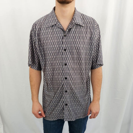 Y2K Gray Satin Shirt