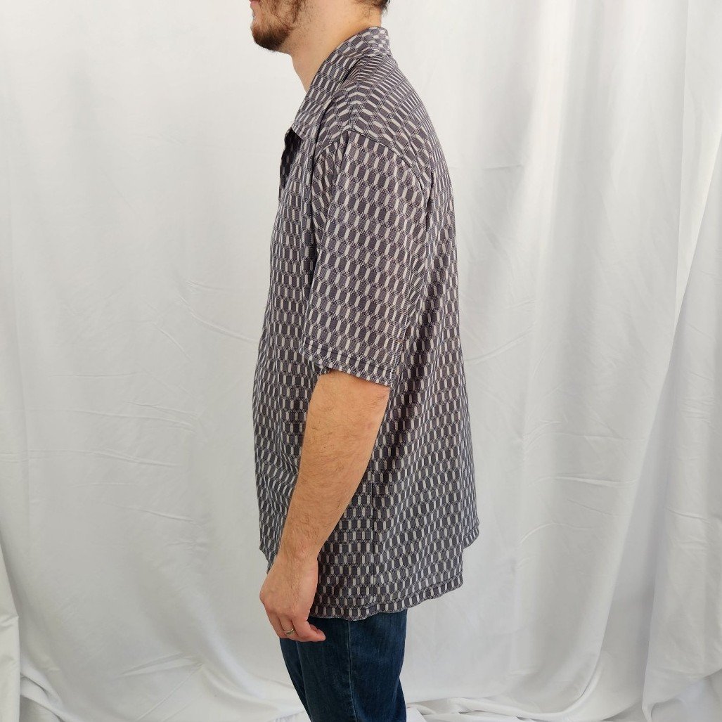 Y2K Gray Satin Shirt