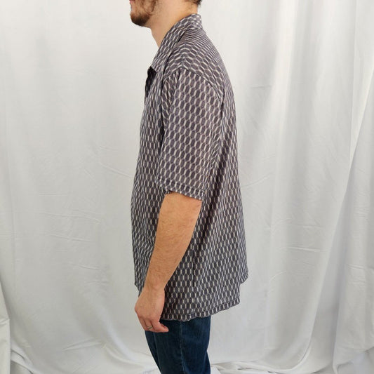 Y2K Gray Satin Shirt