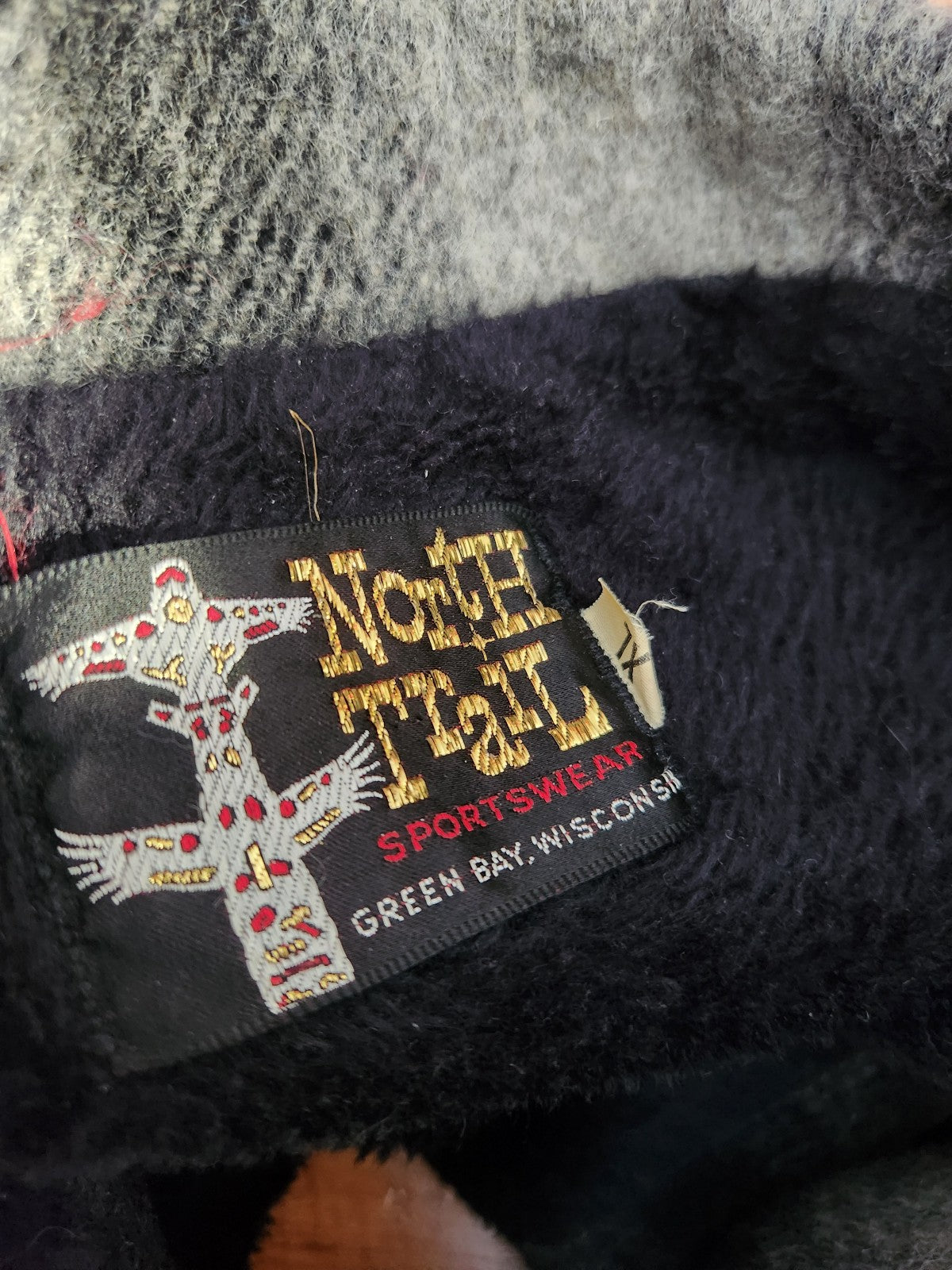 70s Gray and Black Plaid Shacket