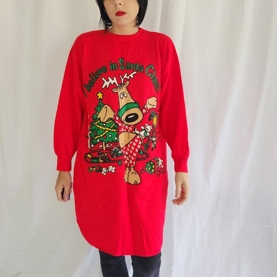 80s Deadstock Christmas Night Shirt