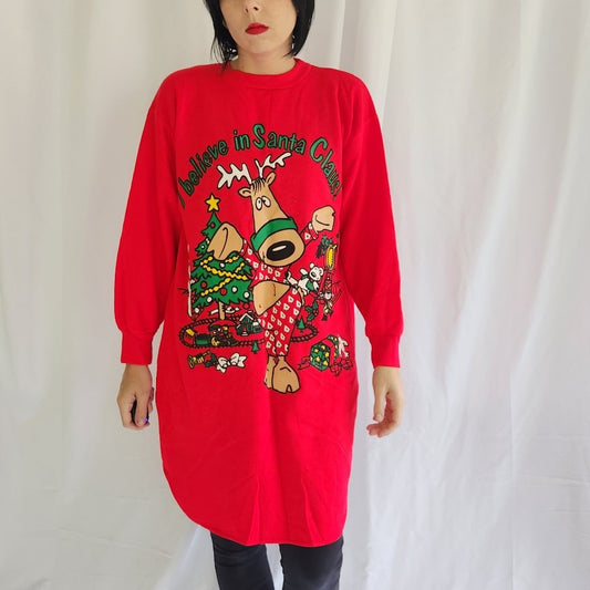 80s Deadstock Christmas Night Shirt