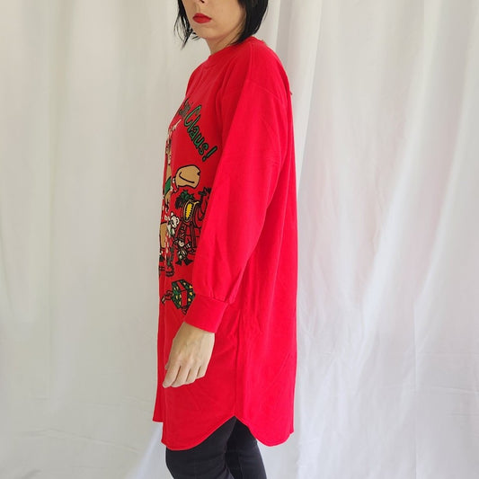 80s Deadstock Christmas Night Shirt