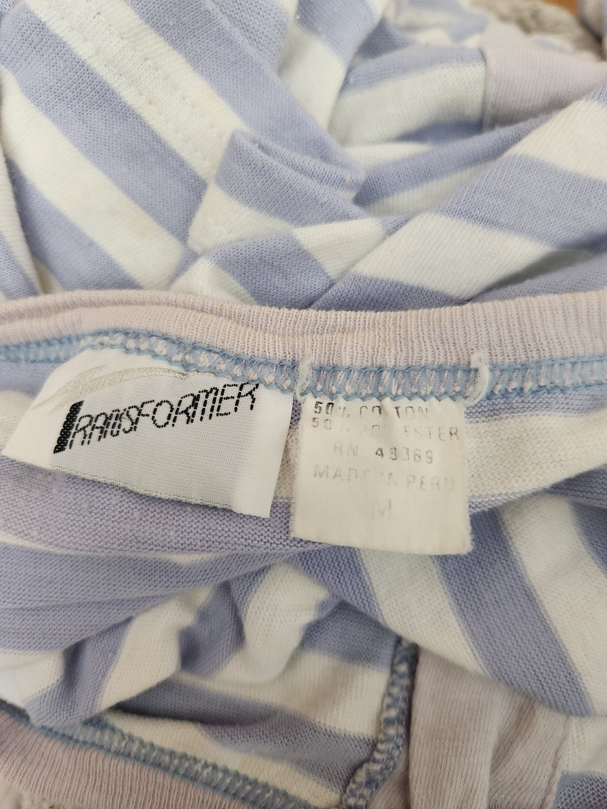 80s Purple and White Cropped Tee